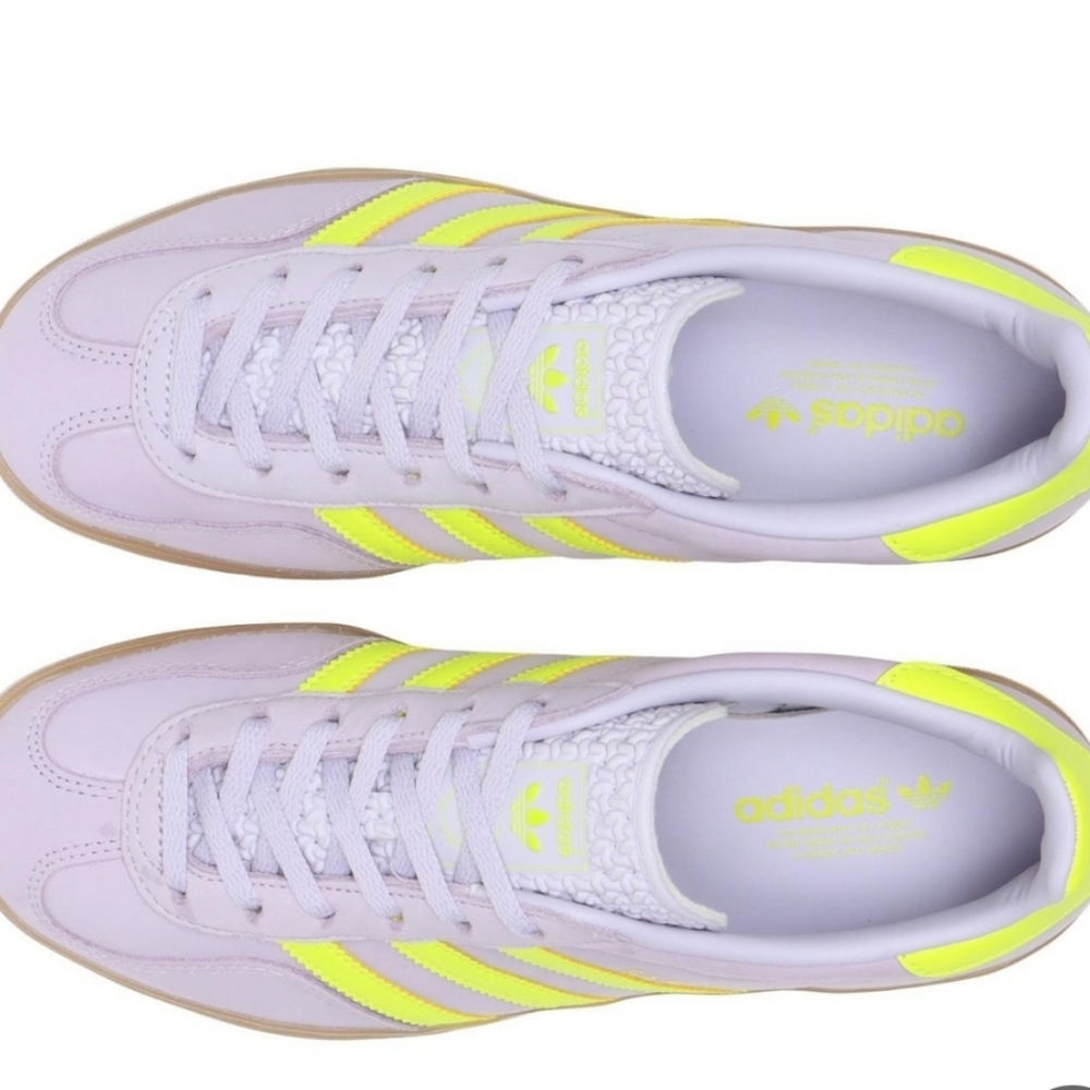 Adidas Women's Gazelle Indoor Silver Dawn/Solar Yellow/Gum - Picture 6 of 8